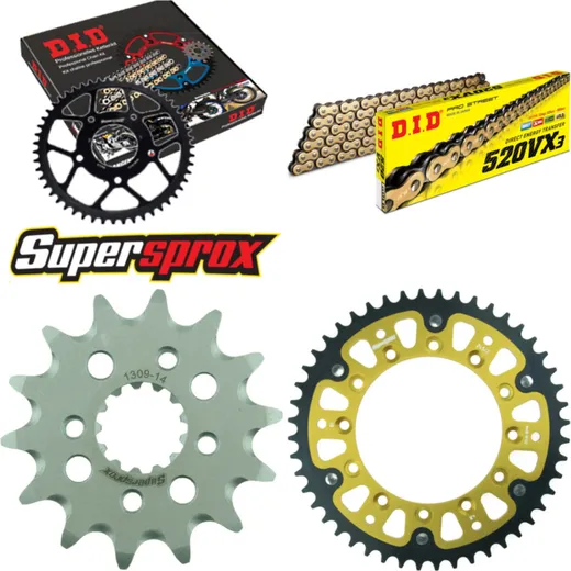 Chain Kit Stealth gold for: HONDA XR600 R [FR] 91-00 14-48-110 DID520VX3(G&B) rivet
