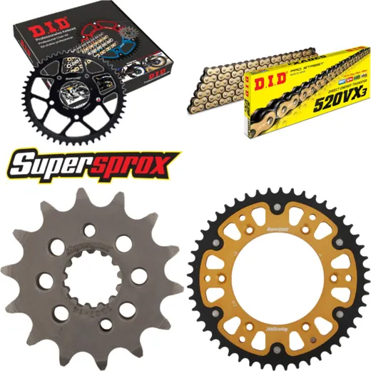 Chain Kit Stealth gold for: HONDA XR650 R 00-07 14-48-110 DID520VX3(G&B) endless