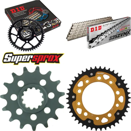 Chain Kit Stealth gold for: HONDA CB600 F Hornet /S 98-06 15-42-110 DID525ZVM-X(S&S) rivet