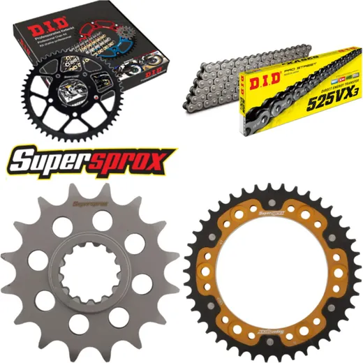 Chain Kit Stealth gold for: HONDA CBR600 RR 07-15 16-41-112 DID525VX3 rivet