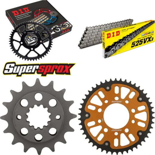 Chain Kit Stealth gold for: HONDA XRV750 Africa Twin 90-92 16-46-124 DID525VX3 endless