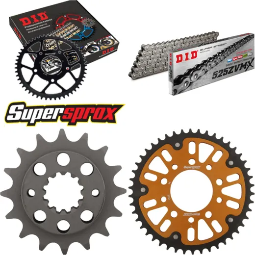 Chain Kit Stealth gold for: HONDA XRV750 Africa Twin 90-92 16-46-124 DID525ZVM-X rivet