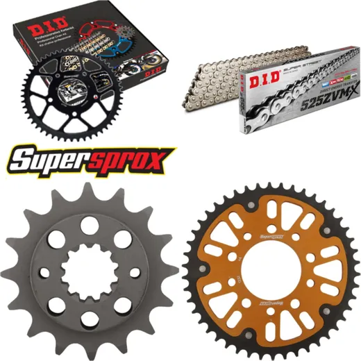 Chain Kit Stealth gold for: HONDA XRV750 Africa Twin 90-92 16-46-124 DID525ZVM-X(S&S) rivet