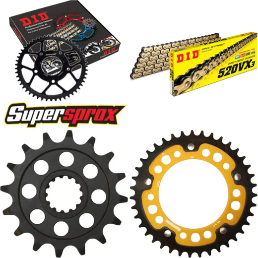 Chain Kit Stealth gold for: HONDA NC700 SD 12-15/NC700 X 16-39-112 DID520VX3(G&B) rivet
