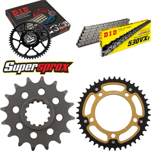 Chain Kit Stealth gold for: HONDA CB900 Hornet /S 02-06 16-43-114 DID530VX3 endless