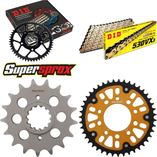 Chain Kit Stealth gold for: HONDA VF1000 F Interceptor 8 17-43-110 DID530VX3(G&B) endless