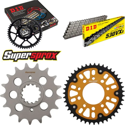 Chain Kit Stealth gold for: HONDA CBR1000 F 87-88/VF1000 17-43-114 DID530VX3 endless