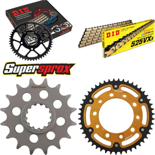 Chain Kit Stealth gold for: HONDA XL1000 V Varadero 99-1 16-47-112 DID525VX3(G&B) rivet