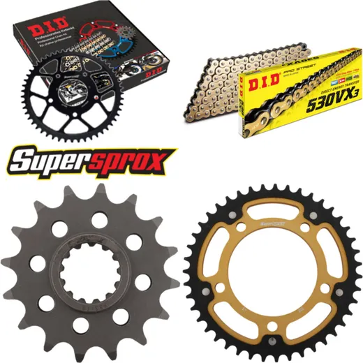 Chain Kit Stealth gold for: HONDA CBF1000 F 06-10/CBF100 16-43-120 DID530VX3(G&B) endless