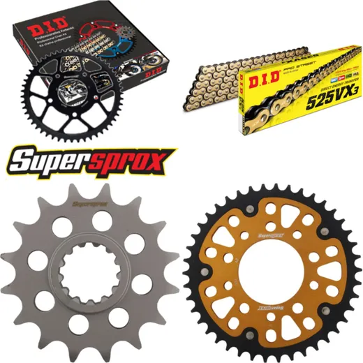 Chain Kit Stealth gold for: HONDA CBR1000 L/LA/LD 16- 16-42-124 DID525VX3(G&B) rivet