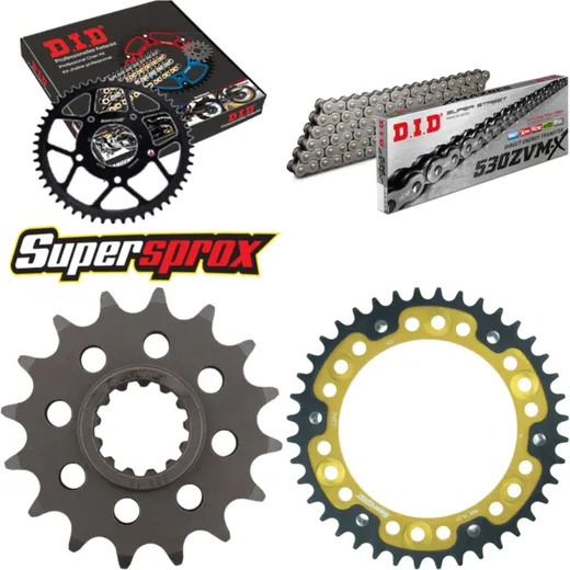 Chain Kit Stealth gold for: HONDA VTR1000 SP1 00-01 16-40-104 DID530ZVM-X rivet