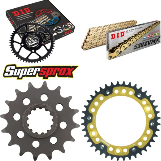 Chain Kit Stealth gold for: HONDA VTR1000 SP1 00-01 16-40-104 DID530ZVM-X(G&G) rivet
