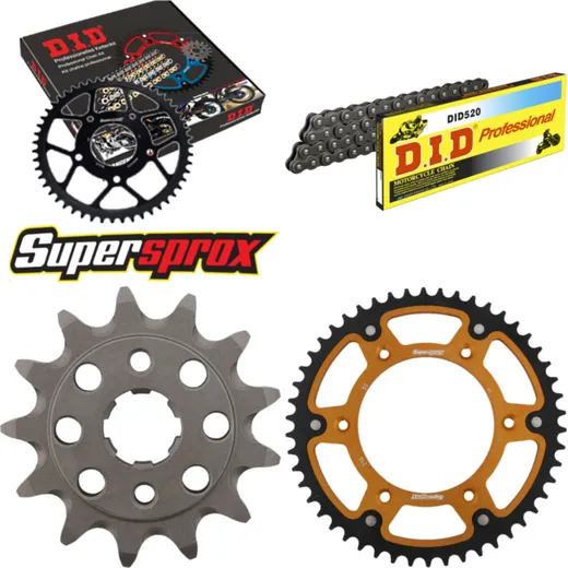 Chain Kit Stealth gold HM CRF230 Easy 04-06 13-50-110 DID520 Clip