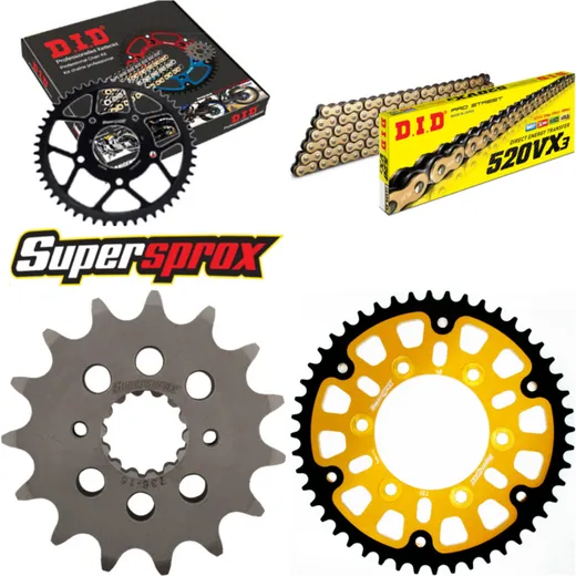 Chain Kit Stealth gold for: DUCATI 620 Multistrada 05-06 15-48-108 DID520VX3(G&B) rivet