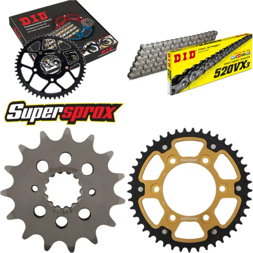 Chain Kit Stealth gold for: DUCATI 695 Monster 08-08/696 15-45-108 DID520VX3 endless