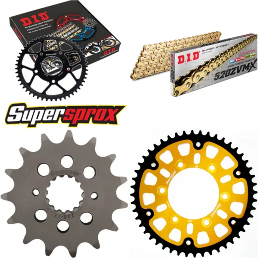 Chain Kit Stealth gold for: DUCATI 620 Monster /s i.e./i 15-48-106 DID520ZVM-X(G&G) rivet