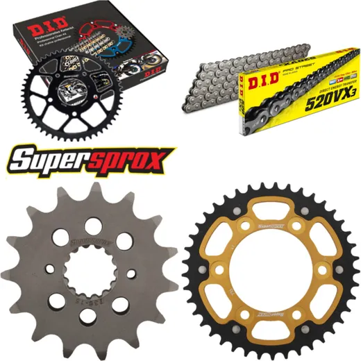 Chain Kit Stealth gold for: DUCATI 750 Monster /Dark 98- 15-41-100 DID520VX3 endless