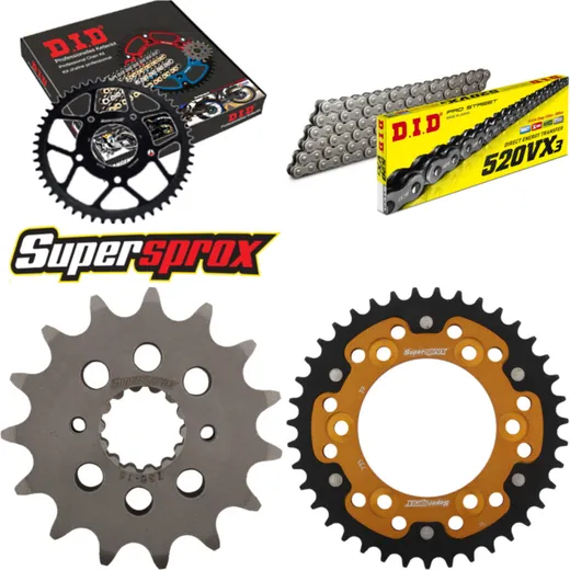 Chain Kit Stealth gold for: DUCATI 800 Sport /Supersport 15-39-098 DID520VX3 rivet