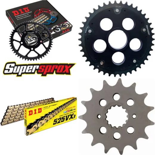 Kettensatz Stealth Edge schwarz für: DUCATI 916 /Biposto/ 15-36-094 DID525VX3(G&B) Niet