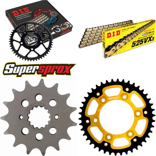 Chain Kit Stealth gold for: DUCATI Sport Touring ST2 97- 15-42-102 DID525VX3(G&B) endless