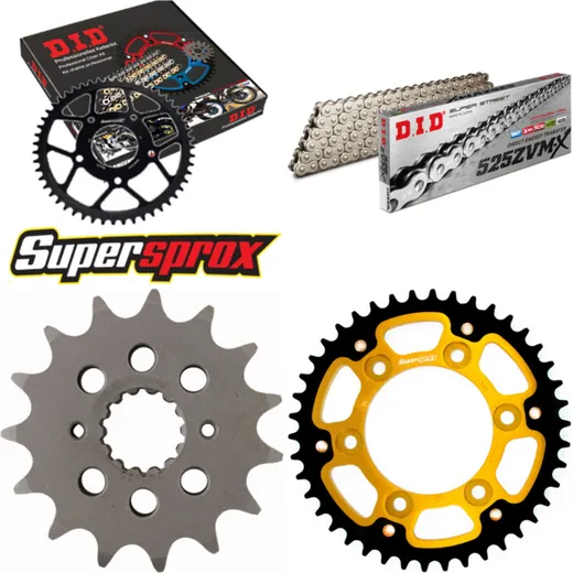 Chain Kit Stealth gold for: DUCATI Sport Touring ST2 97- 15-42-102 DID525ZVM-X(S&S) rivet