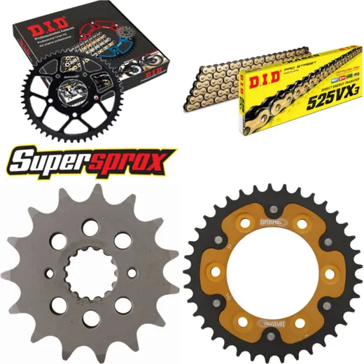 Chain Kit Stealth gold for: DUCATI 916 Monster S4 01-03 15-37-100 DID525VX3(G&B) endless