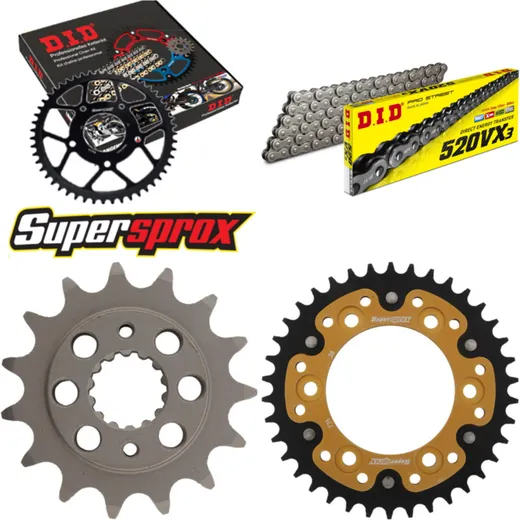 Chain Kit Stealth gold for: DUCATI 900 Monster i.e. 00-02 15-38-100 DID520VX3 endless