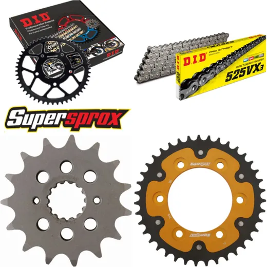 Chain Kit Stealth gold for: DUCATI 1000 Biposto 07-10/10 15-39-102 DID525VX3 rivet