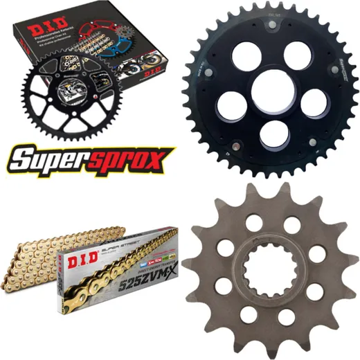 Chain Kit Stealth Edge black for: DUCATI 1198 09-11/11 15-38-098 DID525ZVM-X(G&G) rivet