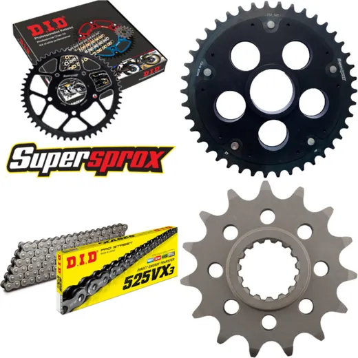 Chain Kit Stealth black for: DUCATI 1199 Panigale R 12 15-39-104 DID525VX3 rivet