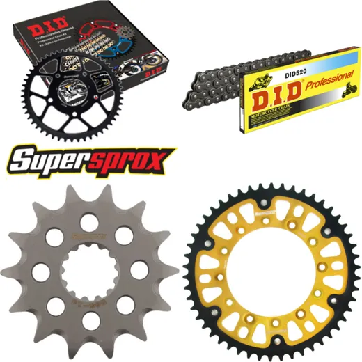 Chain Kit Stealth gold for: YAMAHA WR250 00-01/YZ250 99- 14-50-114 DID520 Clip