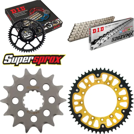 Chain Kit Stealth gold for: YAMAHA WR250 00-01/YZ250 99- 14-50-114 DID520ZVM-X(S&S) endless