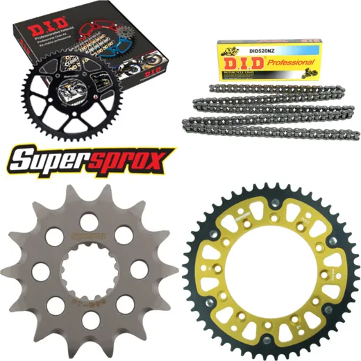 Chain Kit Stealth gold for: YAMAHA WR250 02-02/YZ250 02-07 14-48-114 DID520NZ Clip