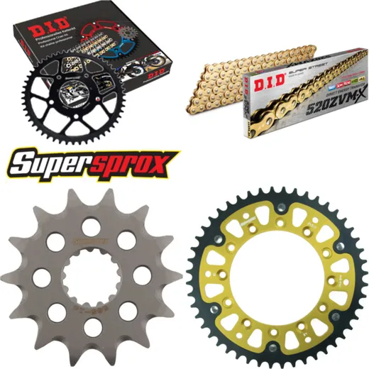Chain Kit Stealth gold for: YAMAHA WR250 02-02/YZ250 02-07 14-48-114 DID520ZVM-X(G&G) rivet