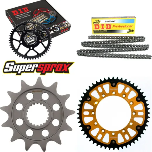 Chain Kit Stealth gold for: YAMAHA WR250 F 05-06 13-52-116 DID520NZ Clip