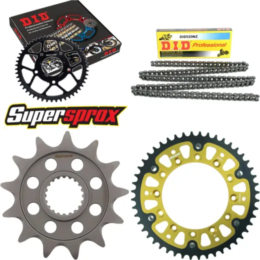 Chain Kit Stealth gold for: YAMAHA YZ125 09-15/YZ250 F 0 13-48-114 DID520NZ Clip