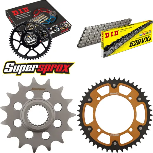 Chain Kit Stealth gold for: YAMAHA TT600 E 96-98 15-47-110 DID520VX3 rivet