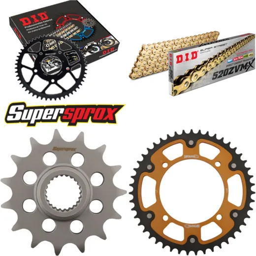 Chain Kit Stealth gold for: YAMAHA TT600 RE 03-04 15-47-114 DID520ZVM-X(G&G) endless