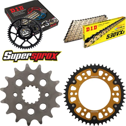 Chain Kit Stealth gold for: YAMAHA FZS600 Fazer /S 98-03 15-48-110 DID530VX3(G&B) endless
