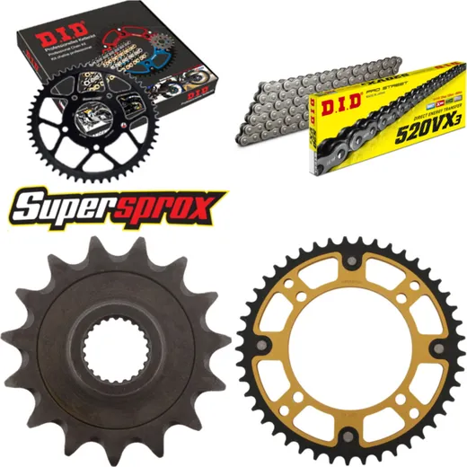Chain Kit Stealth gold for: YAMAHA XT600 E 97-03 15-45-106 DID520VX3 endless