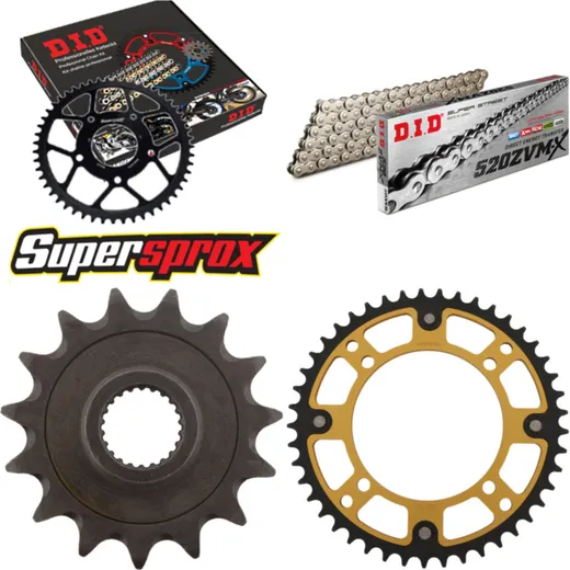 Chain Kit Stealth gold for: YAMAHA XT600 E 97-03 15-45-106 DID520ZVM-X(S&S) rivet