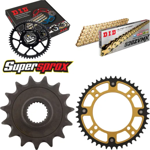 Chain Kit Stealth gold for: YAMAHA XT600 E 97-03 15-45-106 DID520ZVM-X(G&G) endless