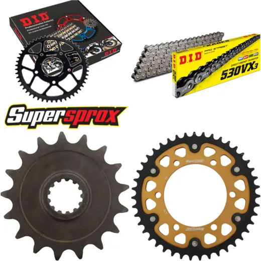 Chain Kit Stealth gold for: YAMAHA YZF750 R7 99-00 17-43-118 DID530VX3 rivet