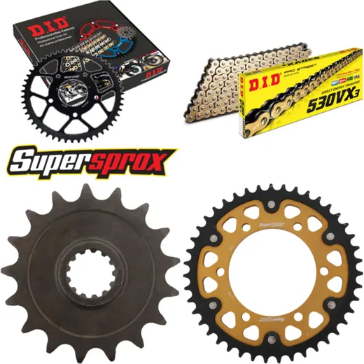 Chain Kit Stealth gold for: YAMAHA YZF750 R7 99-00 17-43-118 DID530VX3(G&B) rivet