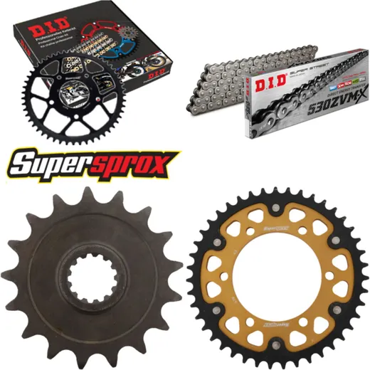 Chain Kit Stealth gold for: YAMAHA YZF750 R7 99-00 17-43-118 DID530ZVM-X rivet