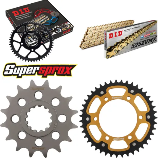 Chain Kit Stealth gold for: YAMAHA MT-07 /ABS 14- 16-43-108 DID525ZVM-X(G&G) endless