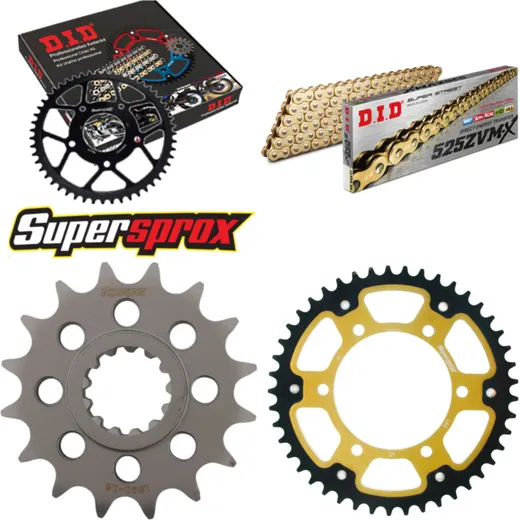 Chain Kit Stealth gold for: YAMAHA MT-09 /ABS 13-15/MT-0 16-45-110 DID525ZVM-X(G&G) endless