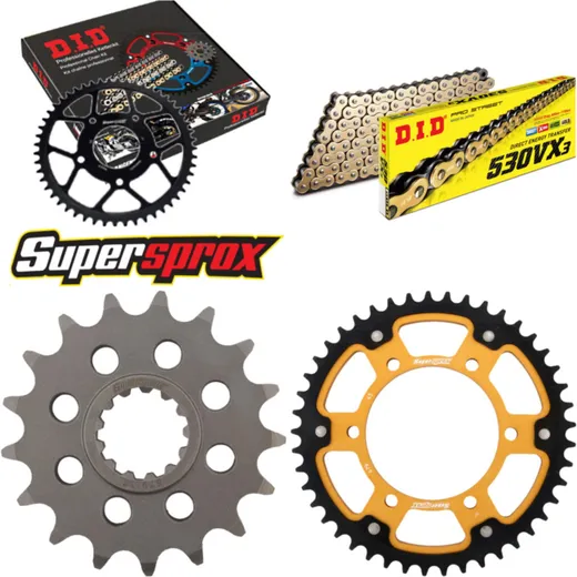 Chain Kit Stealth gold for: YAMAHA YZF1000 R1 04-05 17-45-116 DID530VX3(G&B) rivet