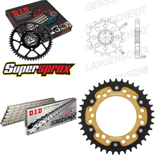Kettensatz Stealth gold für: YAMAHA XJR1300 04-06 18-39-112 DID530ZVM-X(S&S) Niet