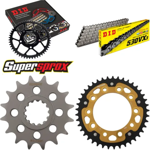 Chain Kit Stealth gold for: YAMAHA YZF1000 R1/R1M 15-15 16-41-114 DID530VX3 rivet